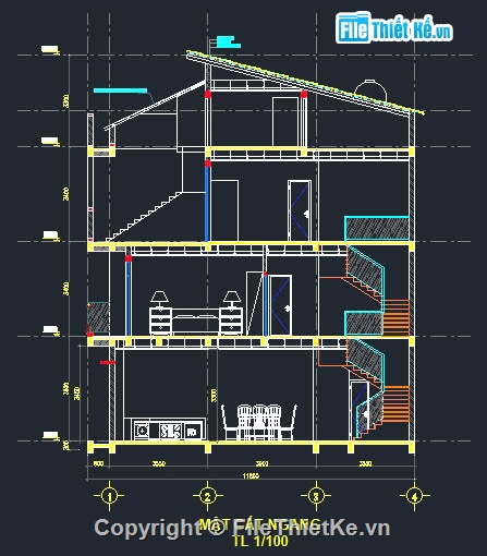 Nhà phố,Thiết kế nhà phố,nhà 3 tầng,nhà đẹp,thiết kế kết cấu,bản vẽ full