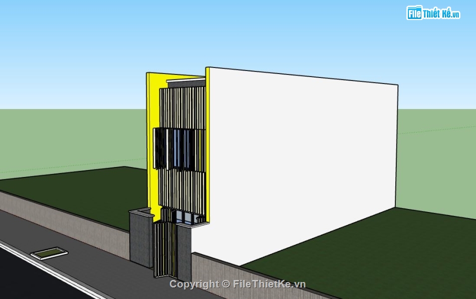 su nhà phố,model su nhà phố,file sketchup nhà phố