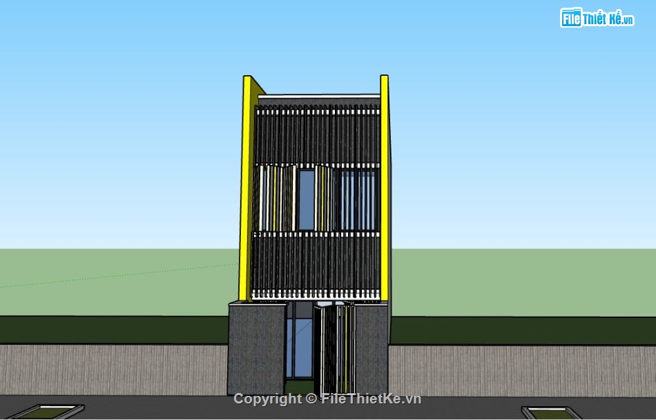 su nhà phố,model su nhà phố,file sketchup nhà phố