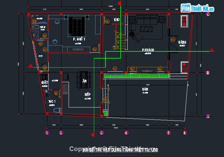 thiết kế nhà phố,nhà phố 2 tâng,bản vẽ nhà phố