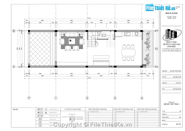 Nhà phố liền kề 4 tầng,Nhà phố liền kề 4 tầng 5.1x17.7m,bản vẽ nhà phố 4 tầng,bản vẽ nhà liền kề 4 tầng