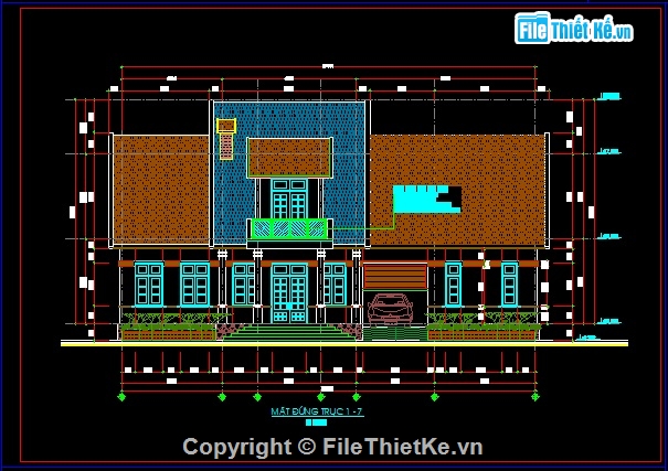 bản vẽ nhà vườn 9.1 x 18.5,bản vẽ nhà vườn,thiết kế nhà vườn