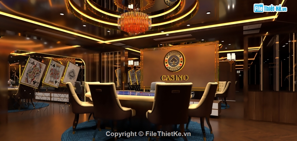 phòng bài casino,thiết kế theo phong cách hiện đại.,phòng bếp