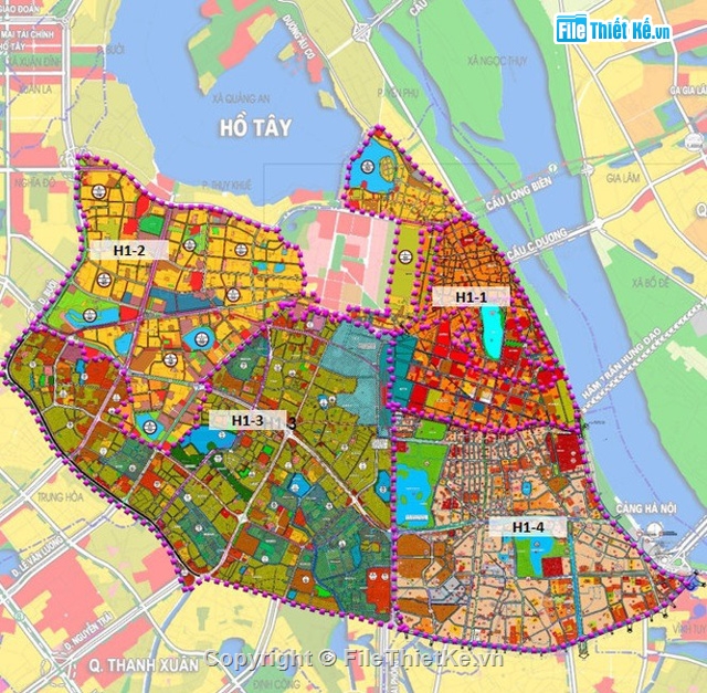 Quy hoạch phân khu Hà Nội,phân khu H1-4,file cad quy hoạch hà nội,quy hoạch phân khu H1-4