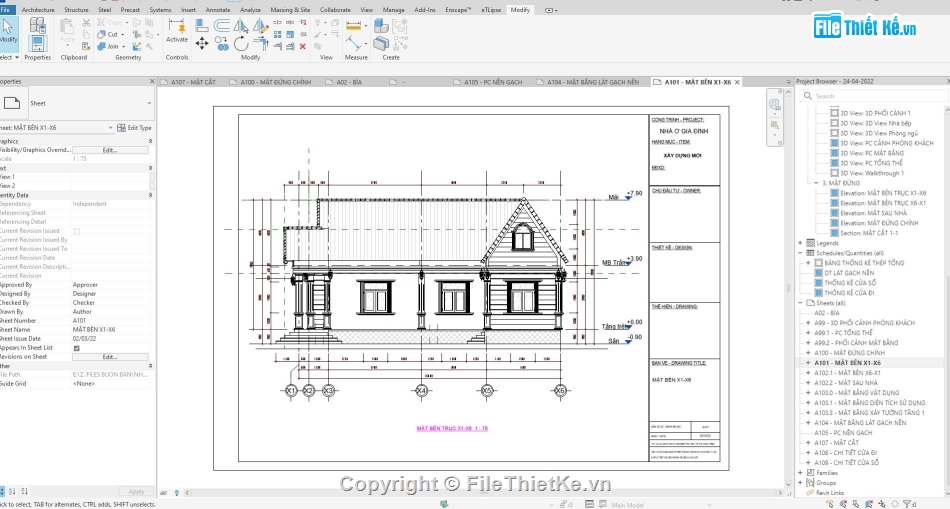 nhà cấp 4,nhà cấp 4 đẹp,mẫu nhà cấp 4,nhà cấp 4 revit