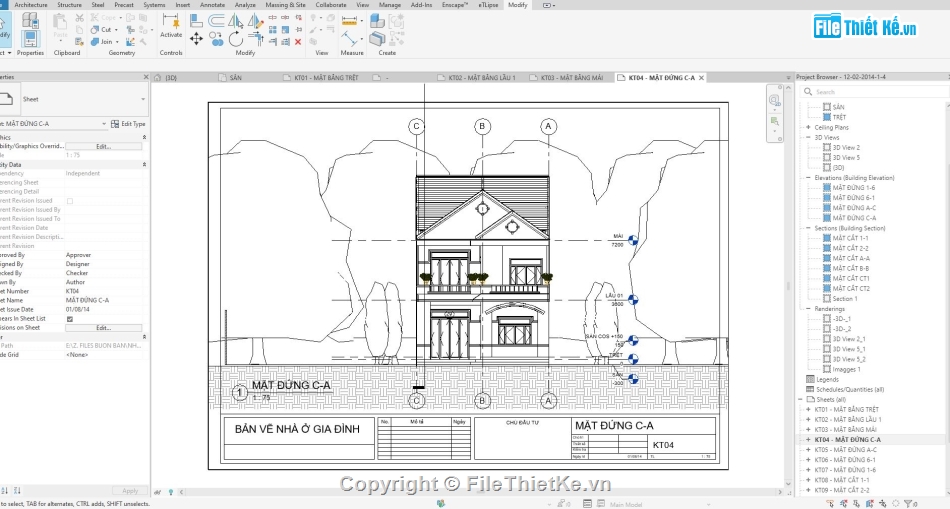 nhà 2 tầng mái ngói,nhà mái ngói,nhà 2 tầng revit,revit nhà 2 tầng