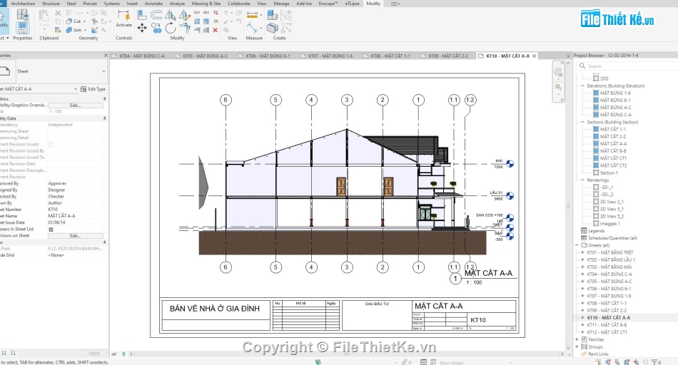 nhà 2 tầng mái ngói,nhà mái ngói,nhà 2 tầng revit,revit nhà 2 tầng