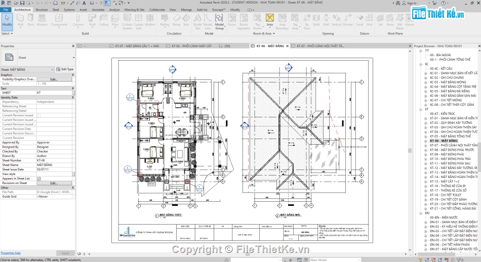 Revit biệt thự 1 tầng mái Nhật,Biệt thự 1 tầng mái Nhật 9.1x15m,File revit biệt thự 1 tầng,Bản vẽ revit biệt thự 1 tầng,Biệt thự 1 tầng file revit