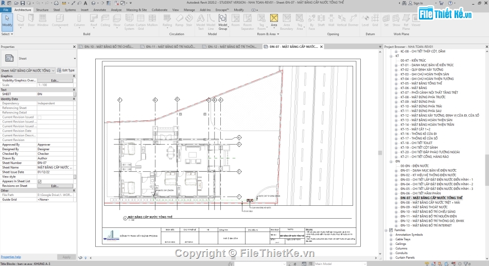 Revit biệt thự 1 tầng mái Nhật,Biệt thự 1 tầng mái Nhật 9.1x15m,File revit biệt thự 1 tầng,Bản vẽ revit biệt thự 1 tầng,Biệt thự 1 tầng file revit