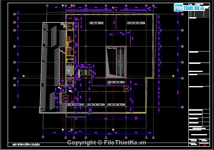 Siêu thị 4 tầng kết cấu thép sàn deck (kiến trúc, kết cấu)