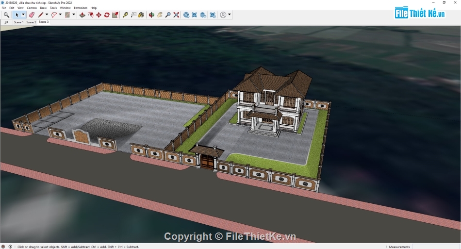 Sketchup biệt thự 2 tầng,biệt thự 2 tầng file cad,autocad biệt thự 2 tầng,biệt thự 2 tầng 12x11.2m,bản vẽ biệt thự 2 tầng