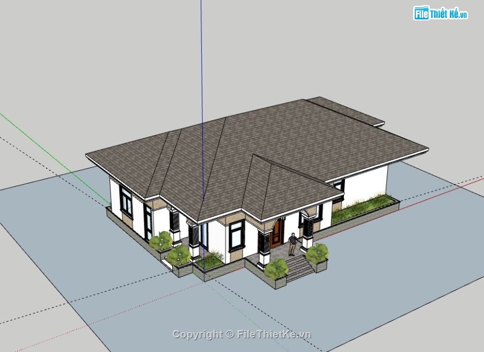 Biệt thự 1 tầng,model su biệt thự 1 tầng,file su biệt thự 1 tầng