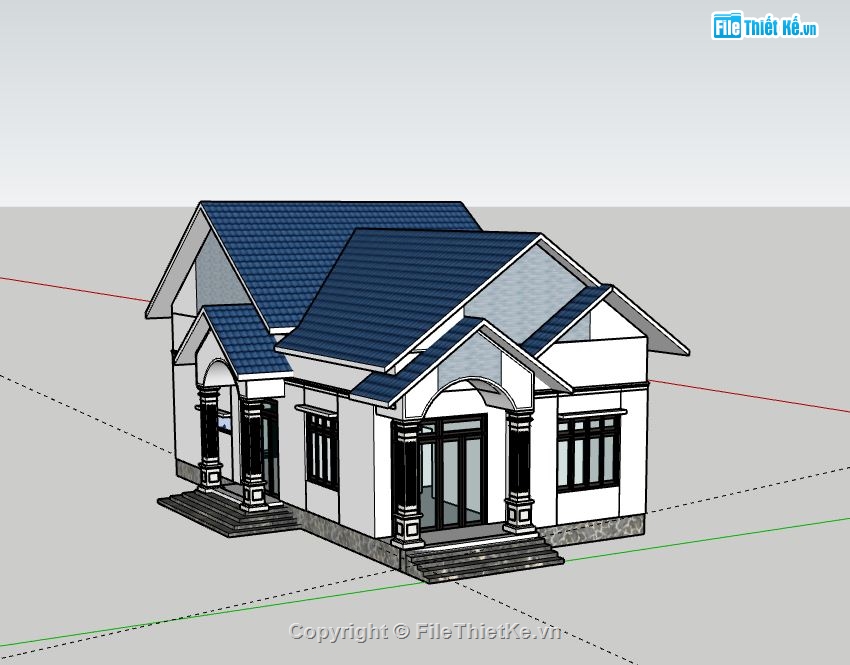 biệt thự 1 tầng,biệt thự đẹp,model su biệt thự 1 tầng