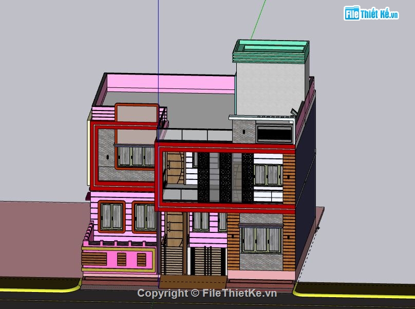 Biệt thự 2 tầng,model su biệt thự 2 tầng,file su biệt thự 2 tầng