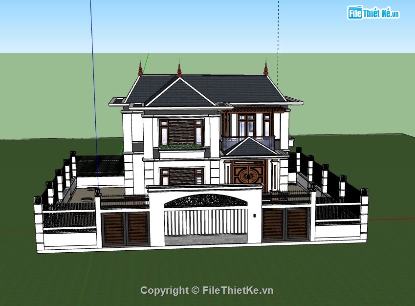 Biệt thự 2 tầng,model su biệt thự 2 tầng,file su biệt thự 2 tầng