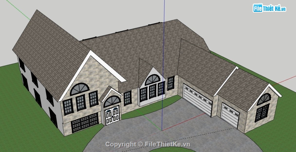 Biệt thự 2 tầng,model su biệt thự 2 tầng,biệt thự 2 tầng file su,file sketchup biệt thự 2 tầng,biệt thự 2 tầng sketchup