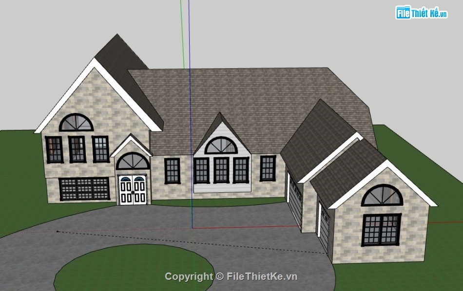 Biệt thự 2 tầng,model su biệt thự 2 tầng,biệt thự 2 tầng file su,file sketchup biệt thự 2 tầng,biệt thự 2 tầng sketchup