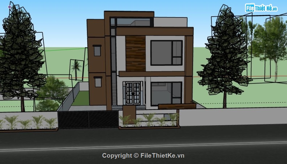 Biệt thự 2 tầng,model su biệt thự 2 tầng,biệt thự 2 tầng file su