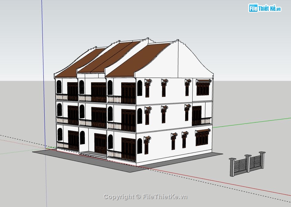 Biệt thự 3 tầng,model su biệt thự 3 tầng,file su biệt thự 3 tầng