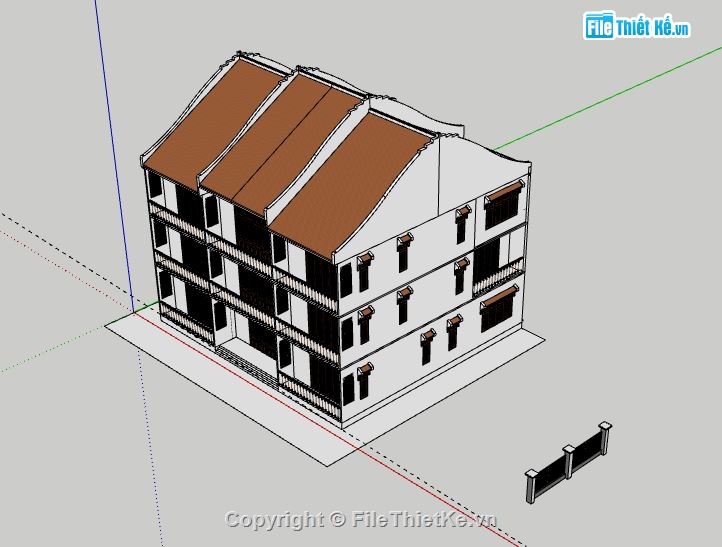 Biệt thự 3 tầng,model su biệt thự 3 tầng,file su biệt thự 3 tầng