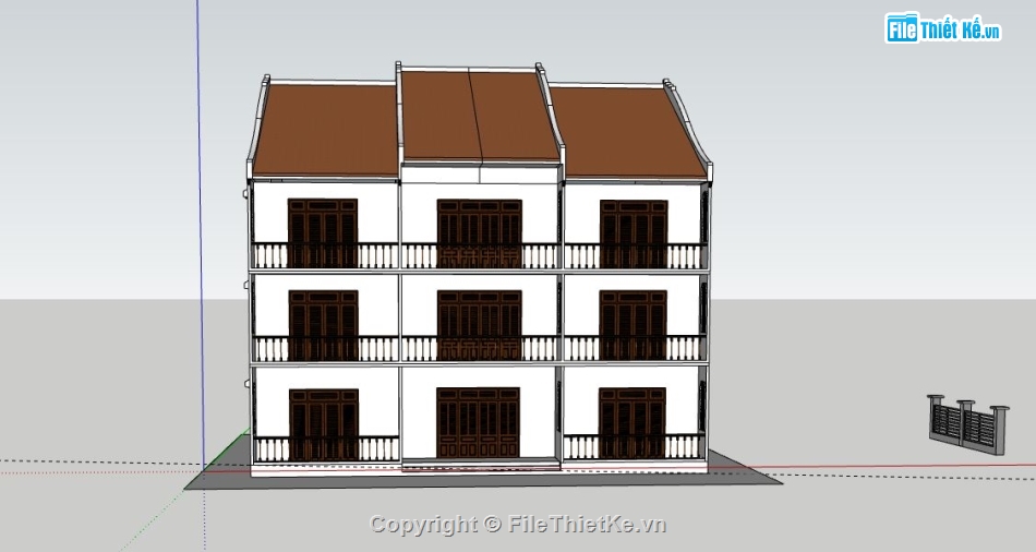 Biệt thự 3 tầng,model su biệt thự 3 tầng,file su biệt thự 3 tầng