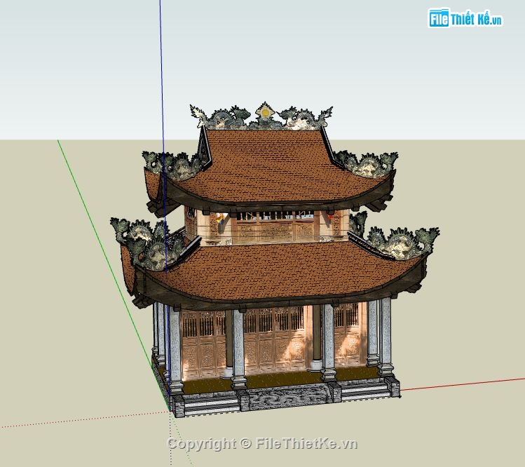 Chùa,file su chùa,chùa file sketchup