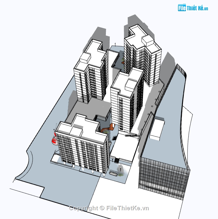 dựng sketchup trung tâm thương mại,trung tâm thương mại hiện đại file su,file su thiết kế trung tâm thương mại