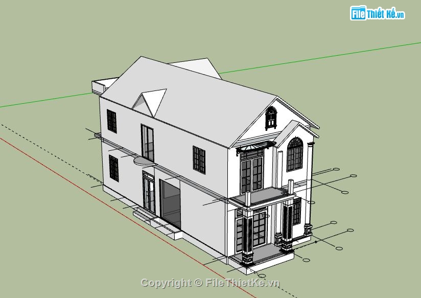 Nhà 2 tầng,Model su nhà 2 tầng,file su nhà phố 2 tầng