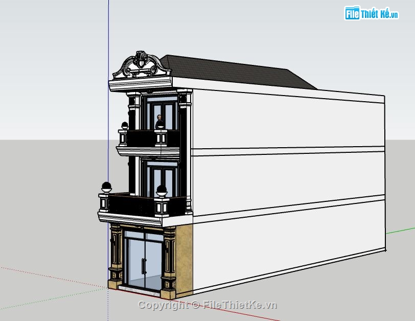 Nhà phố 3 tầng,model su nhà phố 3 tầng,file su nhà phố 3 tầng