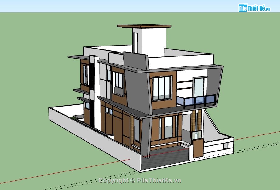 Nhà 2 tầng,Nhà 2 tầng đẹp,Model su nhà 2 tầng