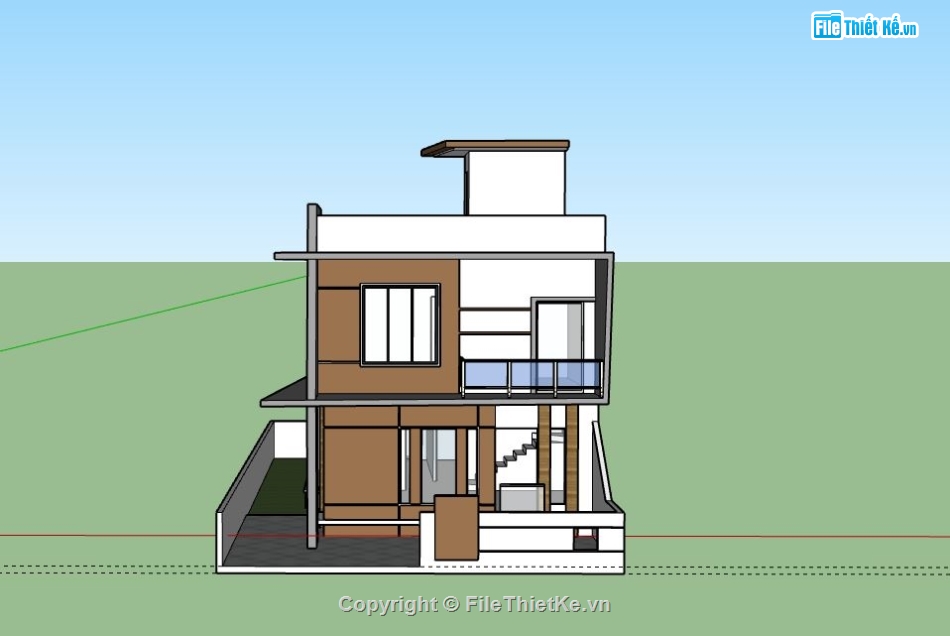 Nhà 2 tầng,Nhà 2 tầng đẹp,Model su nhà 2 tầng