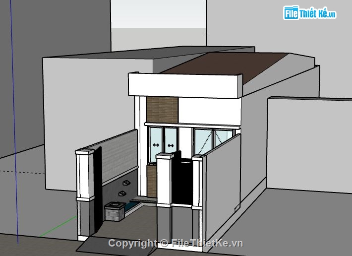 nhà cấp 4,model su nhà cấp 4,sketchup nhà cấp 4