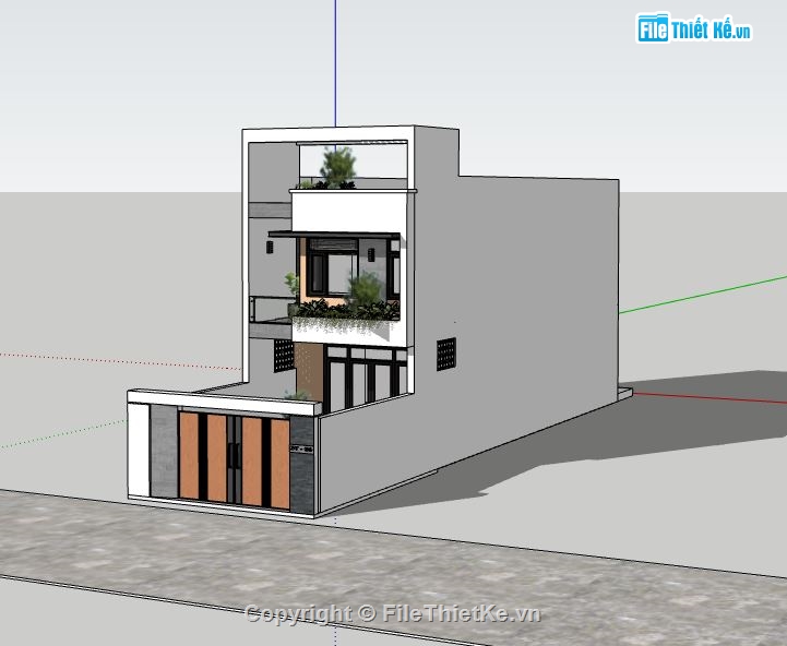 Nhà phố 2 tầng,model su nhà phố 2 tầng,file su nhà phố 2 tầng