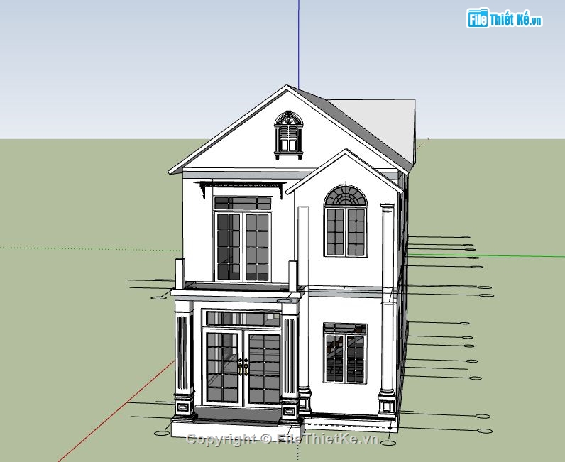 Nhà phố 2 tầng,model su nhà phố 2 tầng,file su nhà phố 2 tầng