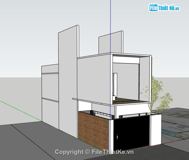 Nhà phố 2 tầng,model su nhà phố 2 tầng,file su nhà phố 2 tầng