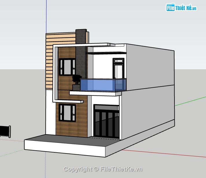 Nhà phố 2 tầng,model su nhà phố 2 tầng,file su nhà phố 2 tầng