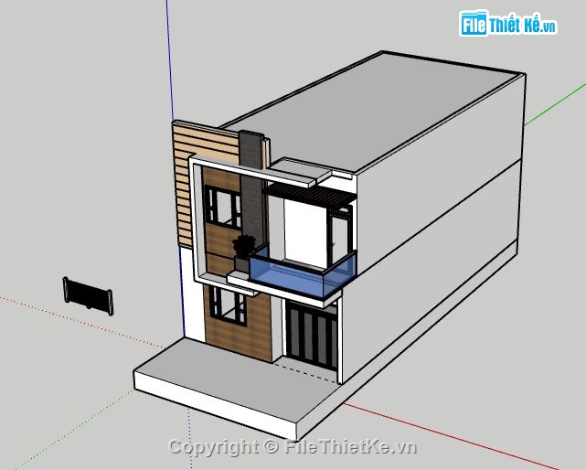 Nhà phố 2 tầng,model su nhà phố 2 tầng,file su nhà phố 2 tầng