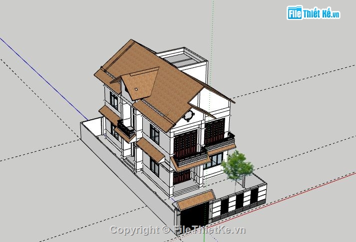 Nhà phố 2 tầng,Model su nhà phố 2 tầng,Nhà 2 tầng đẹp