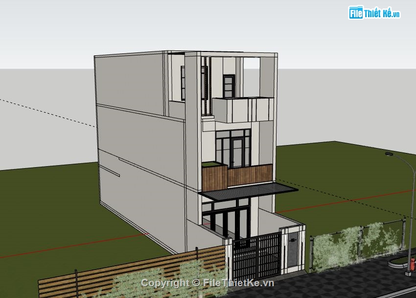 Nhà phố 3 tầng,Model su nhà phố 3 tầng,file su nhà phố 3 tầng