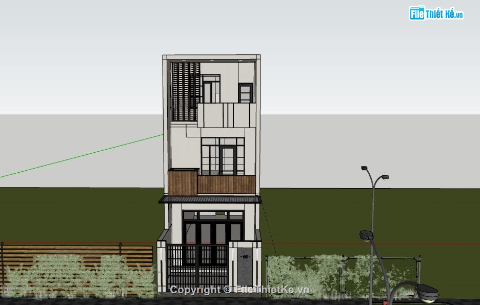 Nhà phố 3 tầng,Model su nhà phố 3 tầng,file su nhà phố 3 tầng