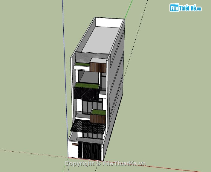 Nhà phố 3 tầng,Model su nhà phố,nhà phố