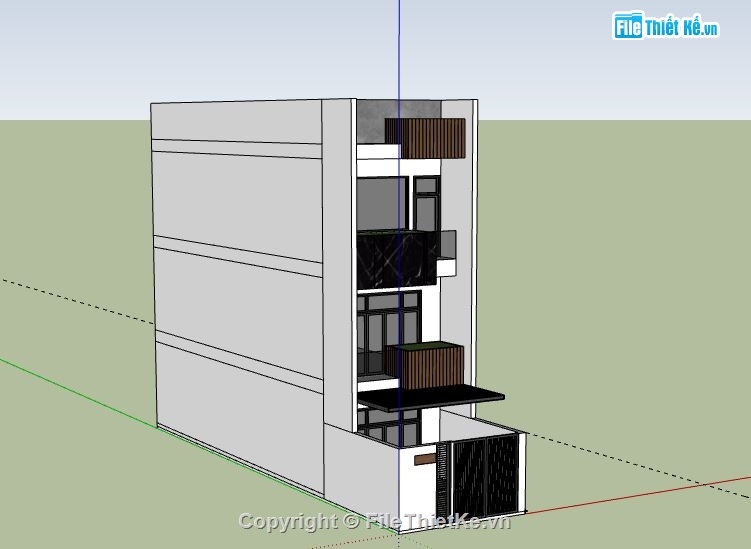 Nhà phố 3 tầng,Model su nhà phố,nhà phố