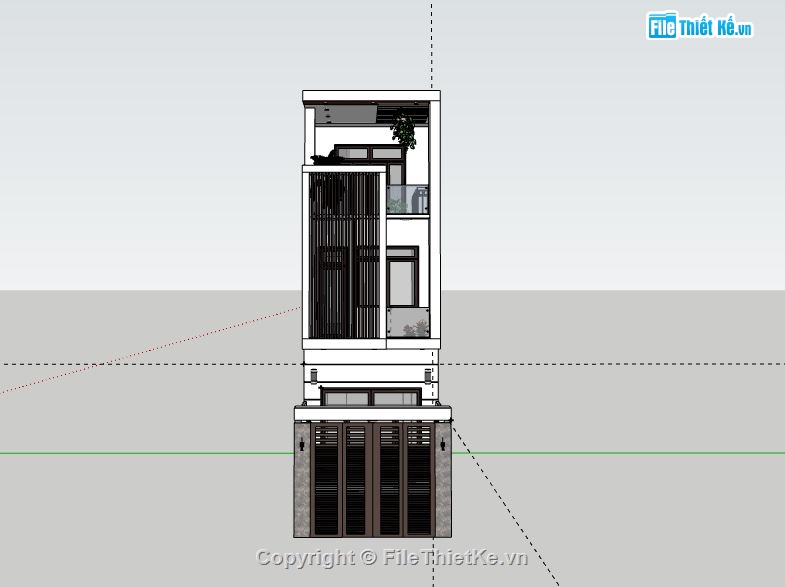 Nhà phố 3 tầng,model su nhà phố 3 tầng,file su nhà phố 3 tầng