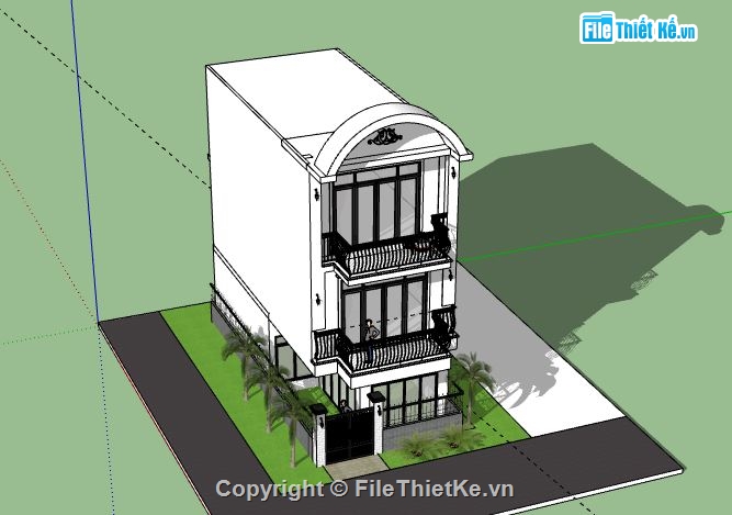 nhà phố 3 tầng,model su nhà phố 3 tầng,file su nhà phố 3 tầng