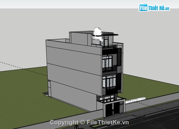 Nhà phố 3 tầng,model su nhà phố 3 tầng,nhà phố 3 tầng sketchup