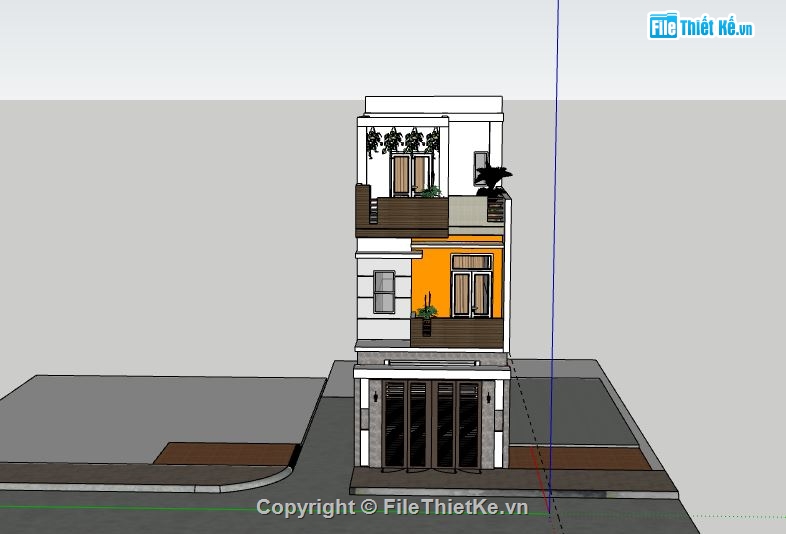 Nhà phố 3 tầng,Nhà phố,model su nhà phố 3 tầng