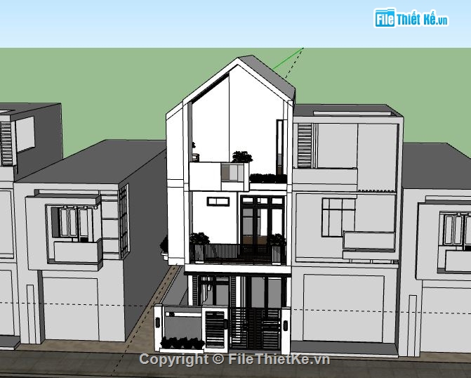 Nhà phố 3 tầng,Model su nhà phố 3 tầng,file su nhà phố 3 tầng