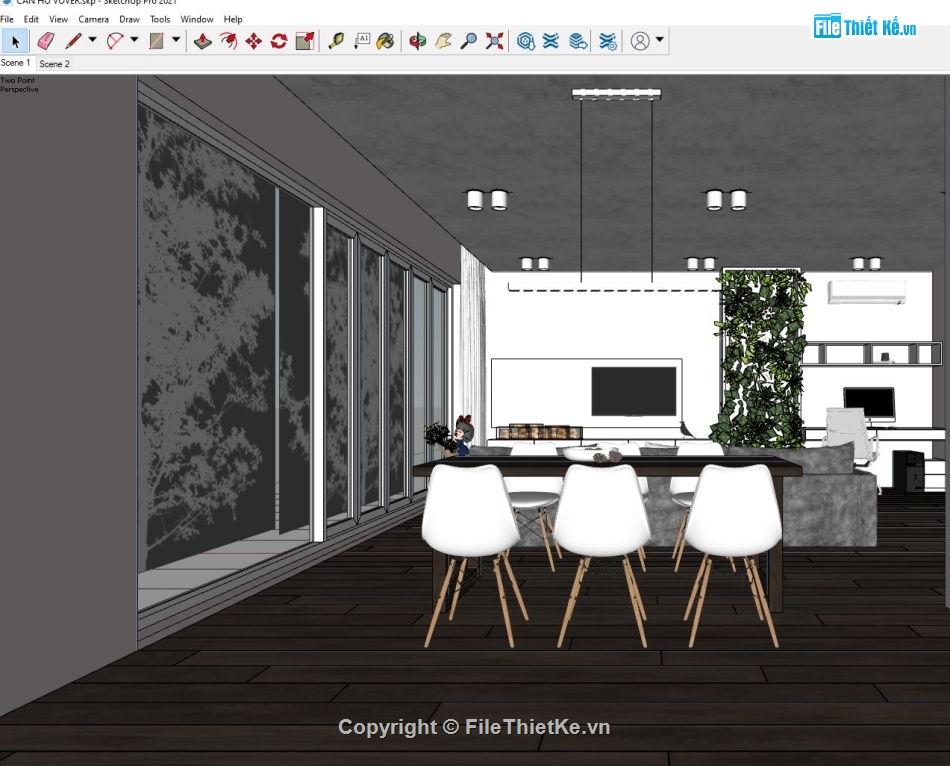 nội thất phòng làm việc,Sketchup nội thất phòng làm việc,Sketchup phòng làm việc,su nội thất phòng làm việc