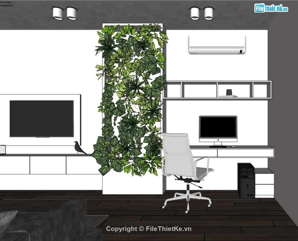 nội thất phòng làm việc,Sketchup nội thất phòng làm việc,Sketchup phòng làm việc,su nội thất phòng làm việc