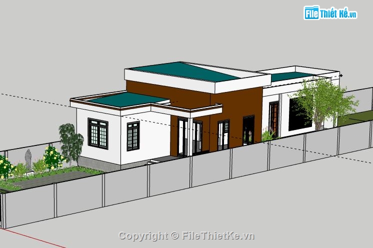 Nhà 1 tầng,Model su nhà 1 tầng,nhà 1 tầng file su